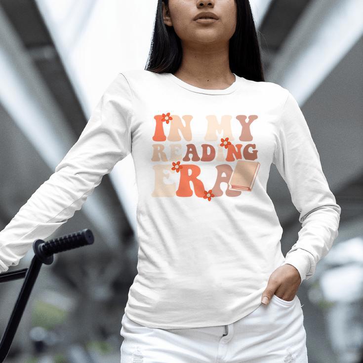 In My Reading Era Groovy Book Lovers Library Reading Women Unisex Long Sleeve T-Shirt