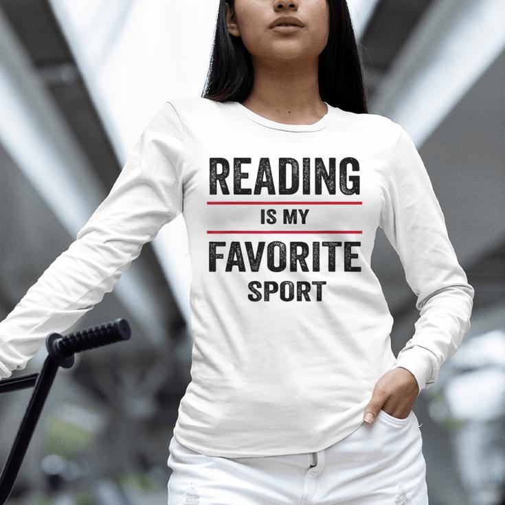 Reading Is My Favorite Sport Book Lover Quote Unisex Long Sleeve T-Shirt