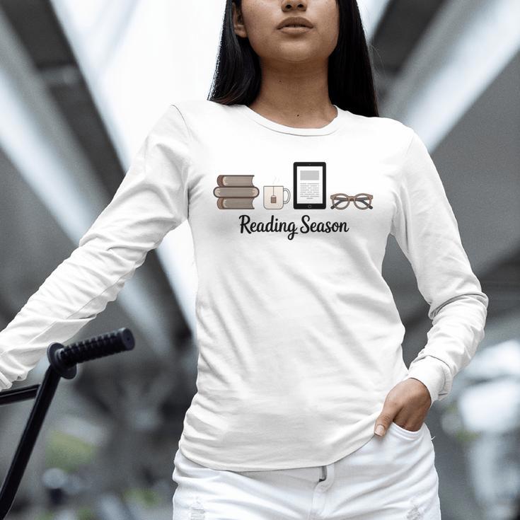 Reading Season Book Lover Librarian Cozy Bookworm Unisex Long Sleeve T-Shirt