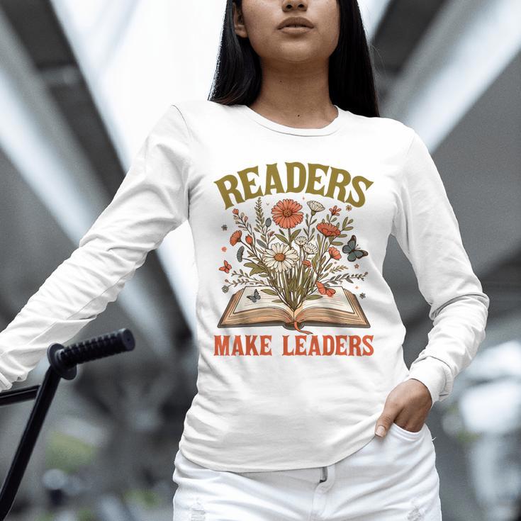Reading Squad Book Lover Bookish Floral Readers Make Leaders Unisex Long Sleeve T-Shirt
