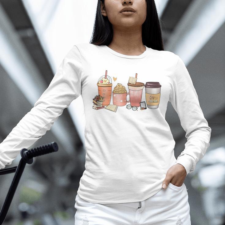 Reading Tea Coffee And Books Unisex Long Sleeve T-Shirt Reading Tea Coffee And Books Unisex Long Sleeve T-Shirt