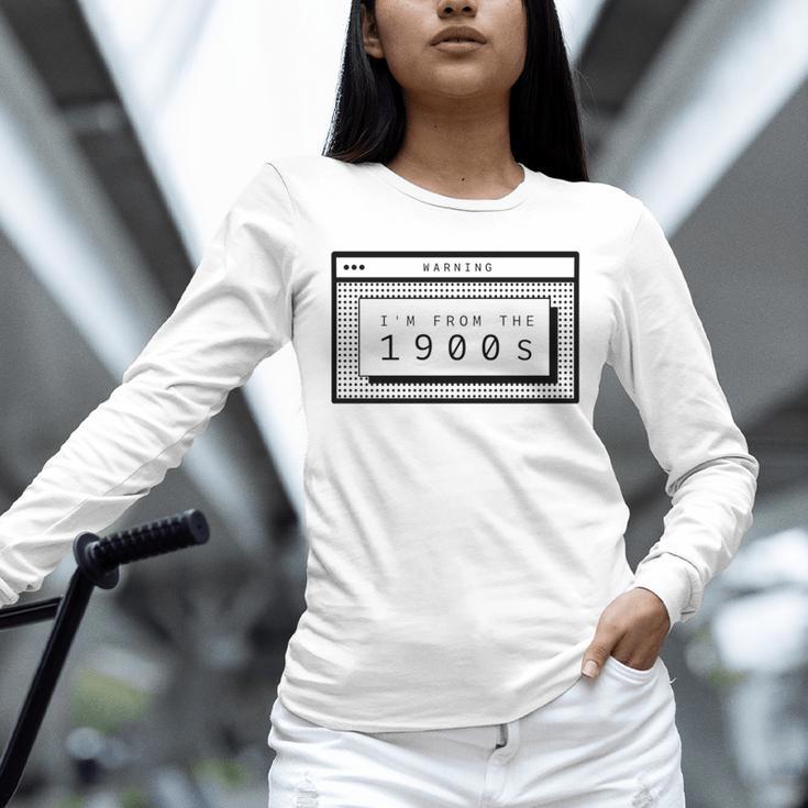 Retro Computer Screen I'm From The 1900s Birthday Unisex Long Sleeve T-Shirt