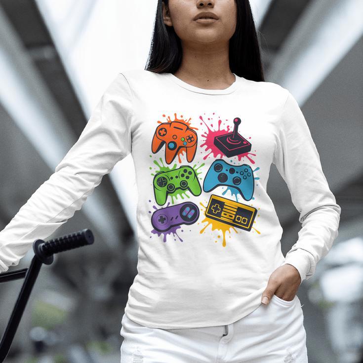 Retro Gamer Controller 80s 90s Video Game Arcade Nostalgia Unisex Long Sleeve T-Shirt Retro Gamer Controller 80s 90s Video Game Arcade Nostalgia Unisex Long Sleeve T-Shirt