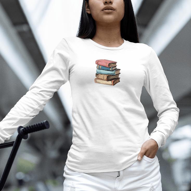 Retro Sometimes I Think I Read Too Much For Book Lover Unisex Long Sleeve T-Shirt
