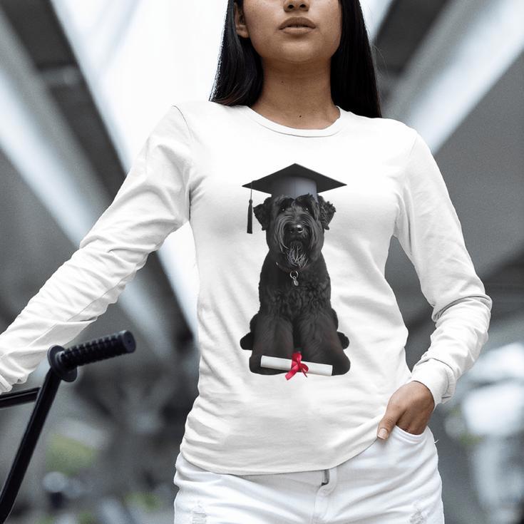 Russian Terrier Dog Graduation Cap Graduate Owner Grad Unisex Long Sleeve T-Shirt