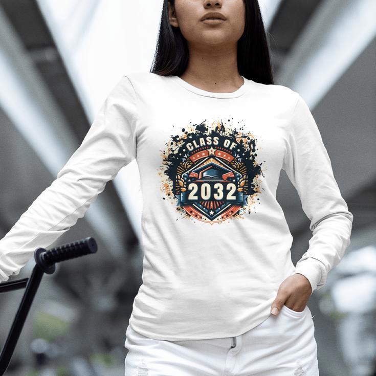 Senior 2032 Class Of 2032 Seniors Graduation 2032 Senior 32 Unisex Long Sleeve T-Shirt