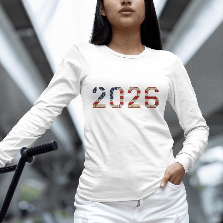 Senior Year 2026 American Flag USA Graduation Class Of 2026 Unisex Long Sleeve T-Shirt