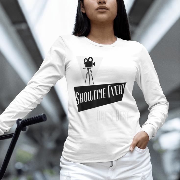 Showtime Every Moment Cinema Nostalgia Film Buff Humor Unisex Long Sleeve T-Shirt