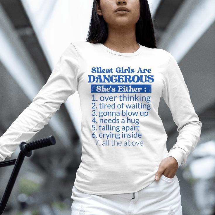 Silent Girls Are DangerousFor Quiet Introvert Girl Unisex Long Sleeve T-Shirt Silent Girls Are DangerousFor Quiet Introvert Girl Unisex Long Sleeve T-Shirt