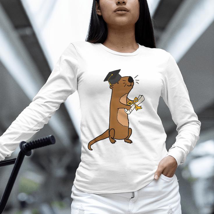 SmileteesGrad Cute Sea Otter Graduation T-Shirt Unisex Long Sleeve T-Shirt