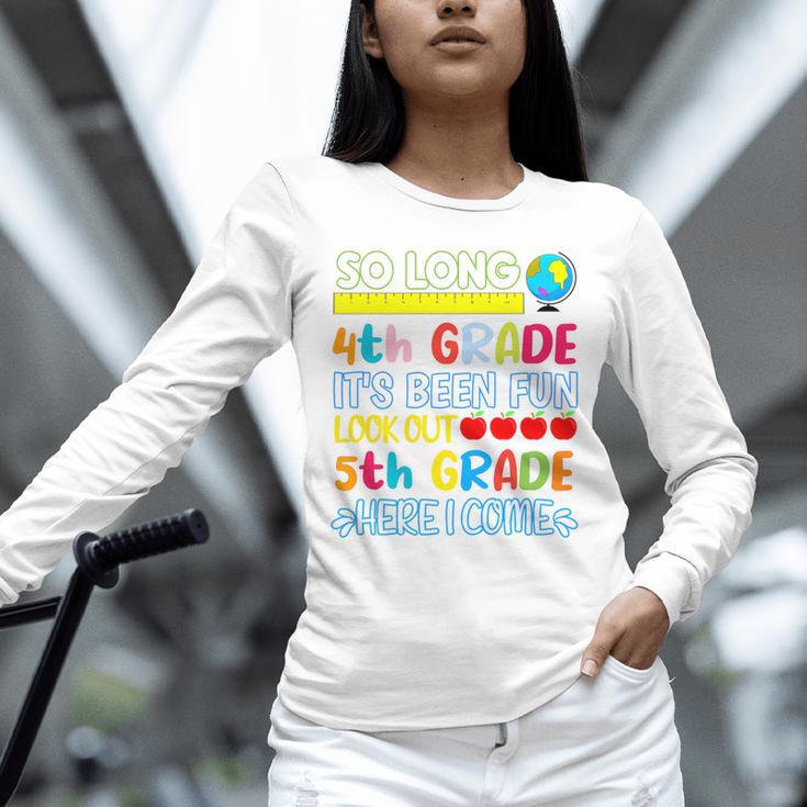 So Long 4th Grade Here I Come Graduation 5th Grade Kids Tee Premium Unisex Long Sleeve T-Shirt