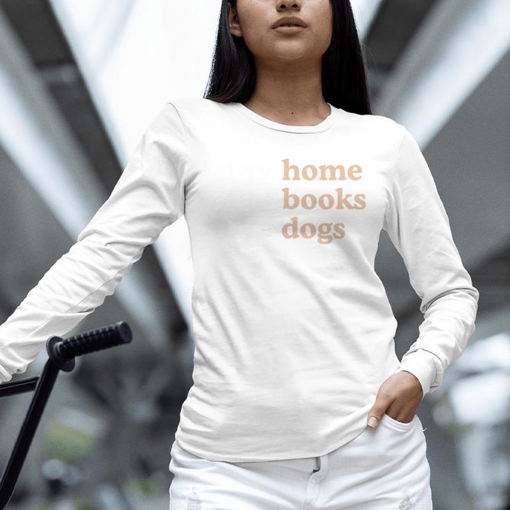 Stay Home Read Books Love Dogs Unisex Long Sleeve T-Shirt Stay Home Read Books Love Dogs Unisex Long Sleeve T-Shirt