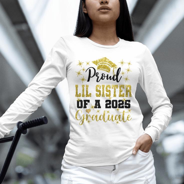 Super Proud Little Sister Of 2025 Graduate Graduation Family Unisex Long Sleeve T-Shirt