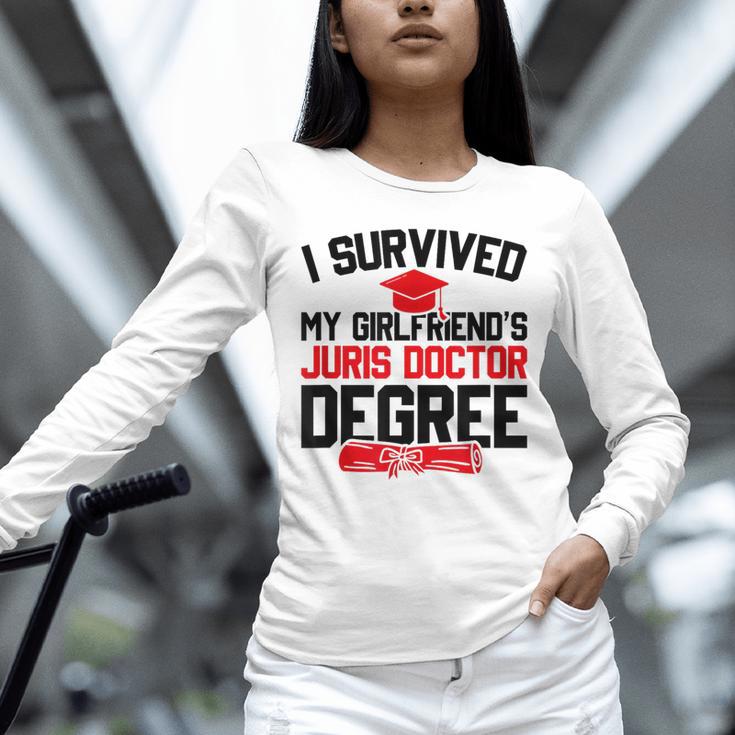 I Survived My Girlfriend's Juris Doctor Degree Graduation Unisex Long Sleeve T-Shirt