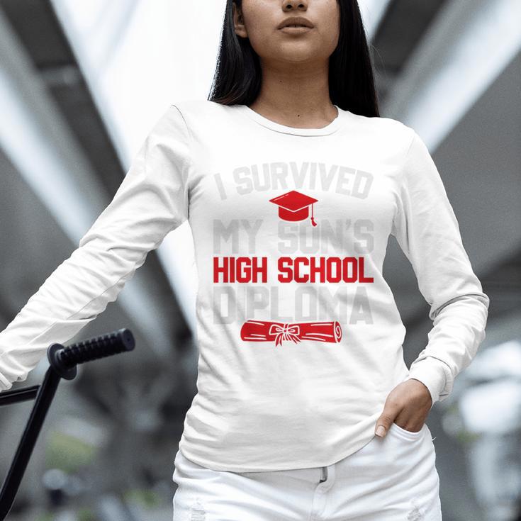 I Survived My Son's High School Diploma Graduation Premium Unisex Long Sleeve T-Shirt