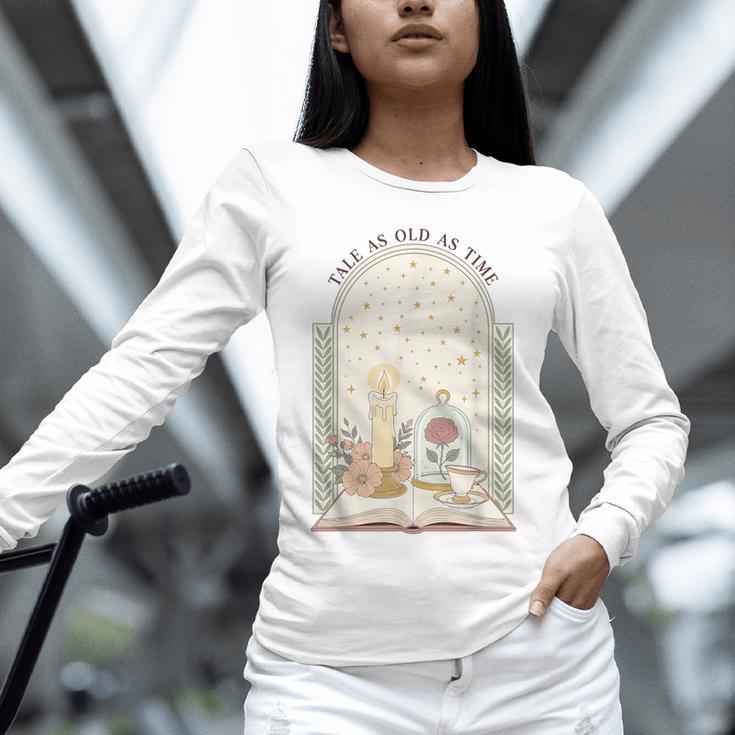 Tale As Old As Time Rose Candle And Book Unisex Long Sleeve T-Shirt