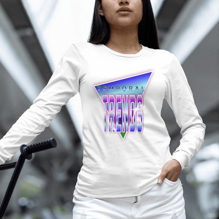 Temporal Trends Vaporwave Style Retro Nostalgia Look Premium Tri-Blend Unisex Long Sleeve T-Shirt