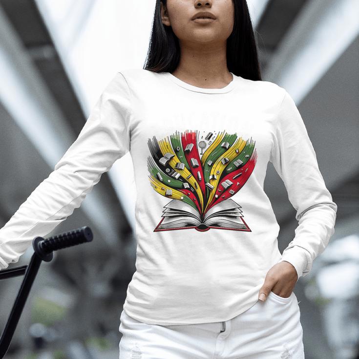 History Education Is Freedom Books Black History Premium Tri-Blend Unisex Long Sleeve T-Shirt