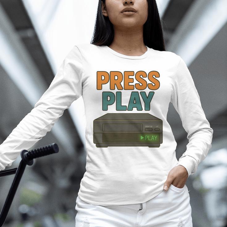 VHS Cassette Retro Analog Nostalgia Theme Premium Unisex Long Sleeve T-Shirt VHS Cassette Retro Analog Nostalgia Theme Premium Unisex Long Sleeve T-Shirt