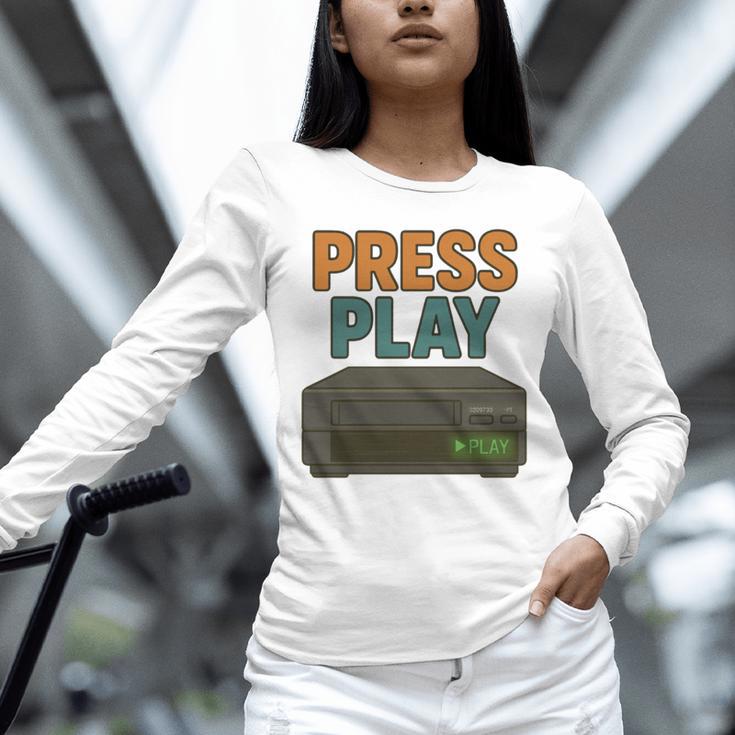 VHS Cassette Retro Analog Nostalgia Theme Unisex Long Sleeve T-Shirt VHS Cassette Retro Analog Nostalgia Theme Unisex Long Sleeve T-Shirt