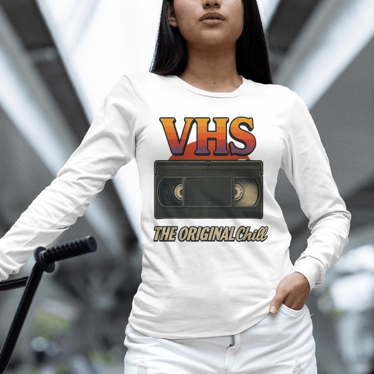 VHS Tape Nostalgia Old School Technology Humor Premium Unisex Long Sleeve T-Shirt
