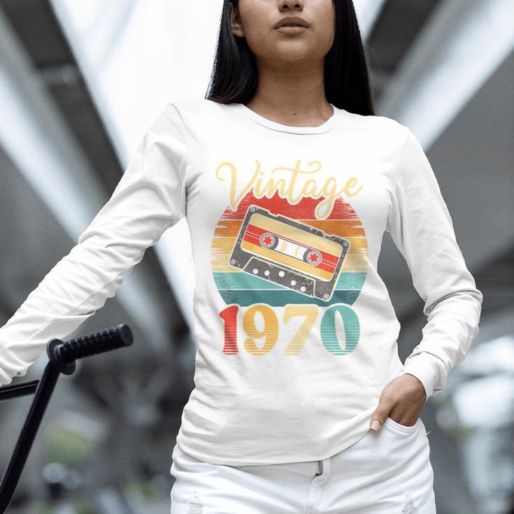 Vintage 1970 Retro Cassette Tape 70s Born Nostalgia Birthday Unisex Long Sleeve T-Shirt