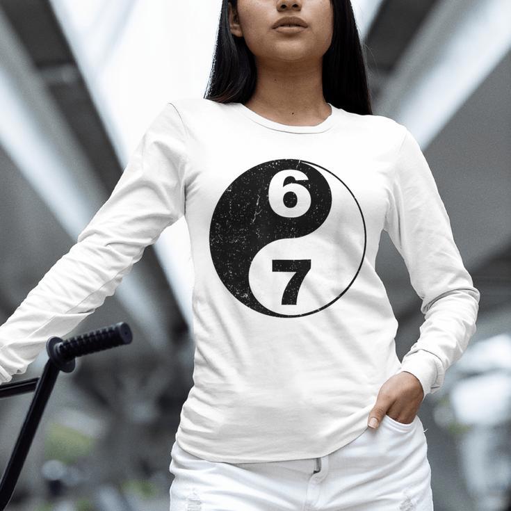 Vintage 6 7 Yin Yang Namaste Six Seven Nostalgia Unisex Long Sleeve T-Shirt Vintage 6 7 Yin Yang Namaste Six Seven Nostalgia Unisex Long Sleeve T-Shirt