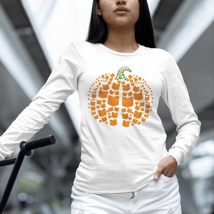 Vintage Book Pumpkin Autumn Fall Librarians Bookworm Teacher Unisex Long Sleeve T-Shirt Vintage Book Pumpkin Autumn Fall Librarians Bookworm Teacher Unisex Long Sleeve T-Shirt