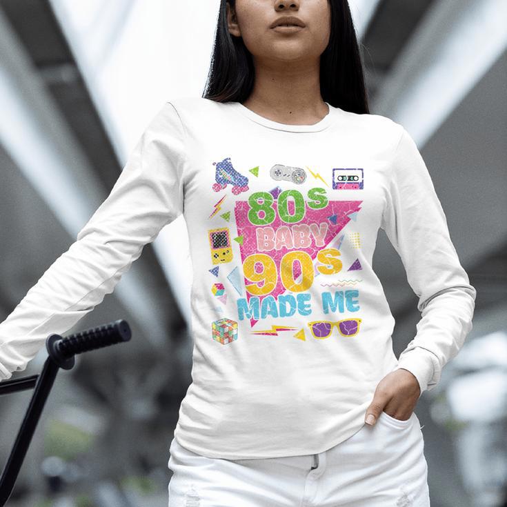 Vintage Retro 80's Baby 90's Made Me 1980s 1990s Nostalgia Premium Tri-Blend Unisex Long Sleeve T-Shirt