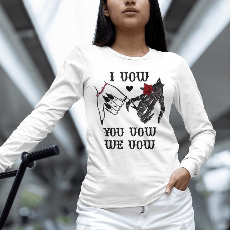 I Vow You Vow We Vow Merch Dark Romance Smutty Book Smutt Unisex Long Sleeve T-Shirt