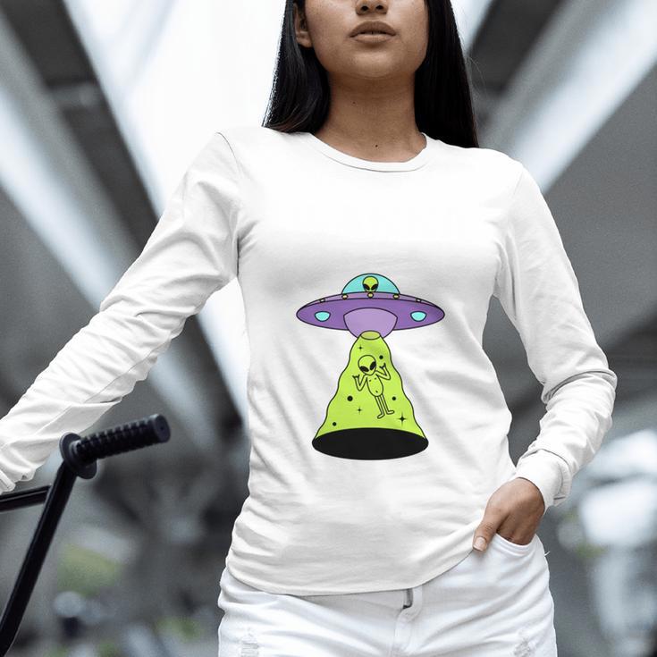 I Wanna Go Home Introvert UFO UAP Flying Saucer Trippy Alien Unisex Long Sleeve T-Shirt I Wanna Go Home Introvert UFO UAP Flying Saucer Trippy Alien Unisex Long Sleeve T-Shirt