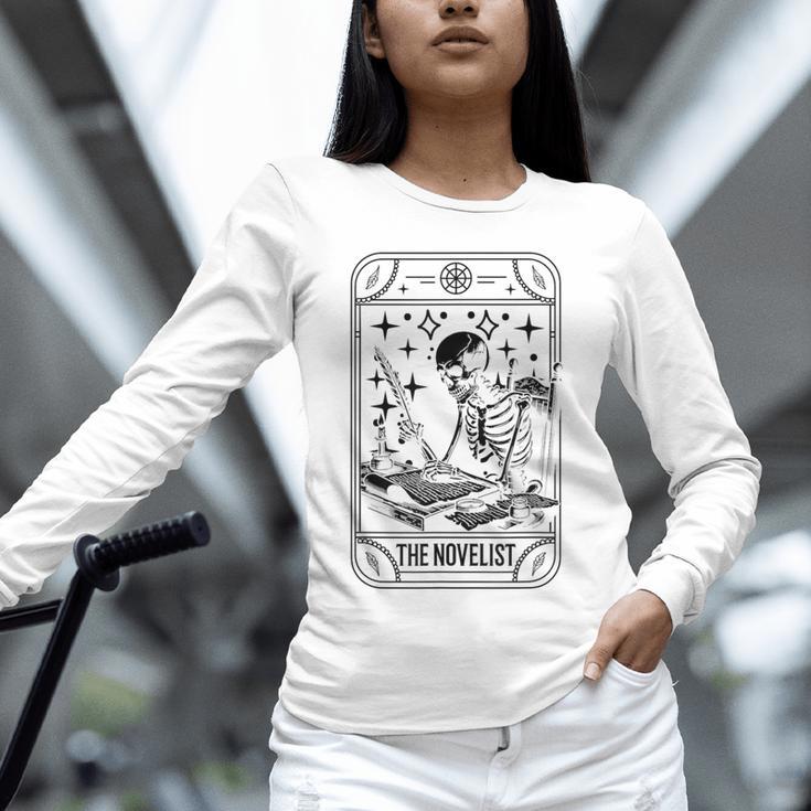 Writer Novelist Book Poetry Author Skeleton Tarot Card Unisex Long Sleeve T-Shirt Writer Novelist Book Poetry Author Skeleton Tarot Card Unisex Long Sleeve T-Shirt