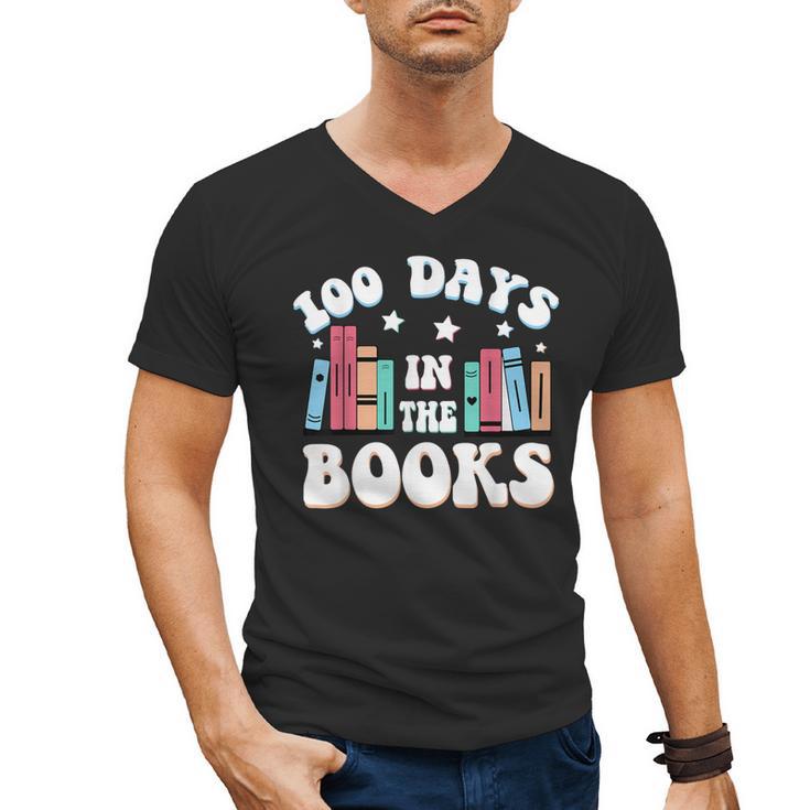 100 Days In The Books School Reading Celebration Men's V-Neck T-Shirt