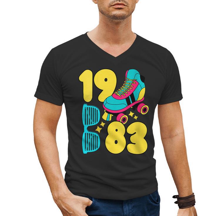 1983 Retro Raised In The 80s Old School Nostalgia Vibes Men's V-Neck T-Shirt