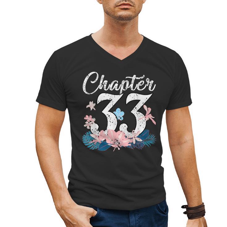 1988 Happy Birthday Chapter 33 Year Old Women Book Lover Men's V-Neck T-Shirt