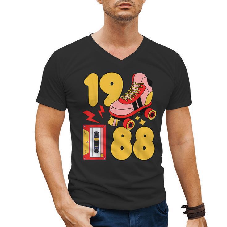 1988 Retro Raised On 80s Music Old School Nostalgia Punk Men's V-Neck T-Shirt