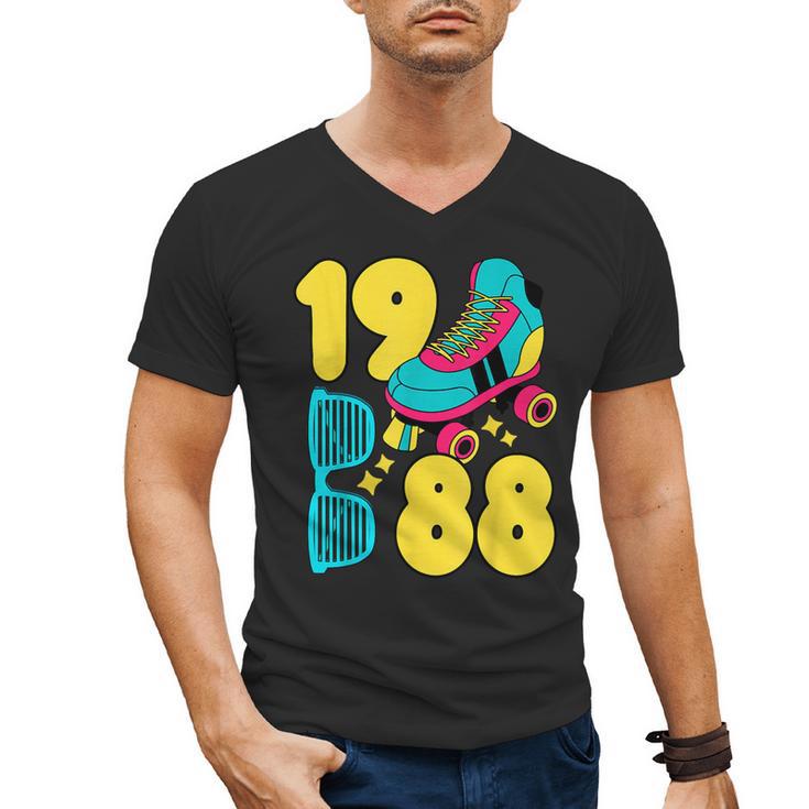 1988 Retro Raised In The 80s Old School Nostalgia Vibes Men's V-Neck T-Shirt