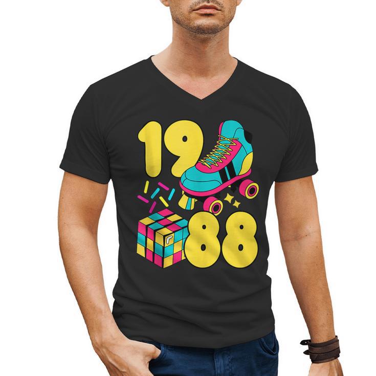 1988 Retro Raised In The 80s Old School Nostalgia Vibes Men's V-Neck T-Shirt