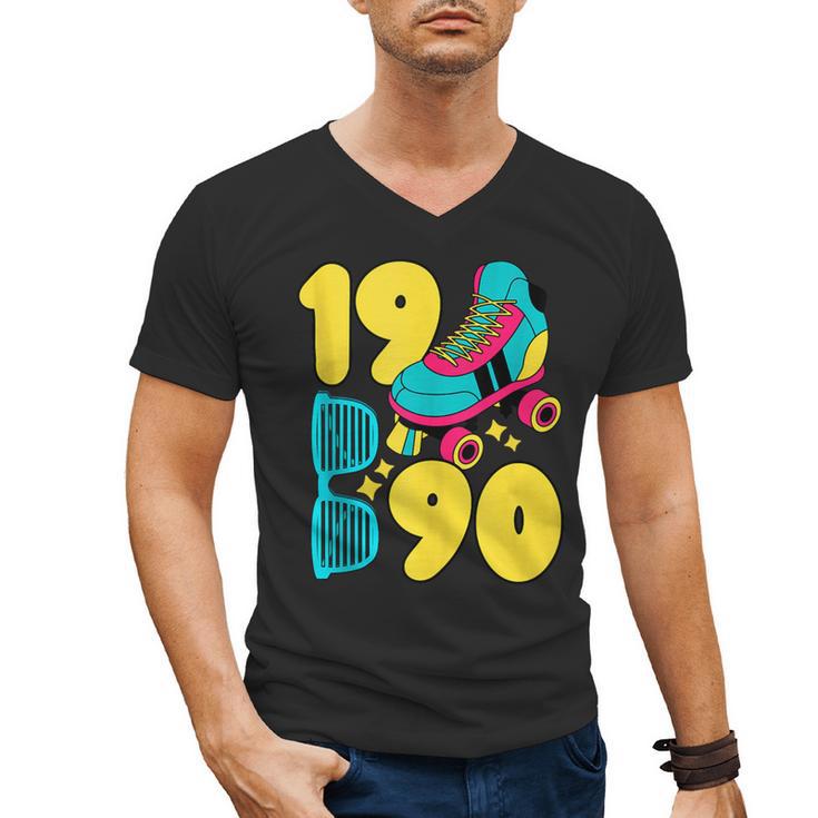1990 Retro Raised In The 90s Old School Nostalgia Vibes Men's V-Neck T-Shirt