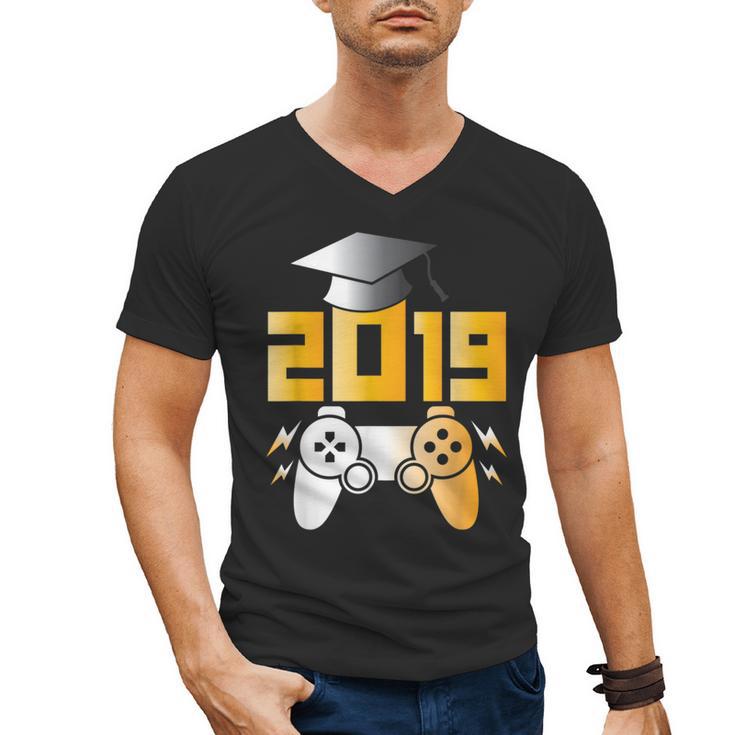 2019 High School Graduation Shirt Gamer Graduate Men's V-Neck T-Shirt