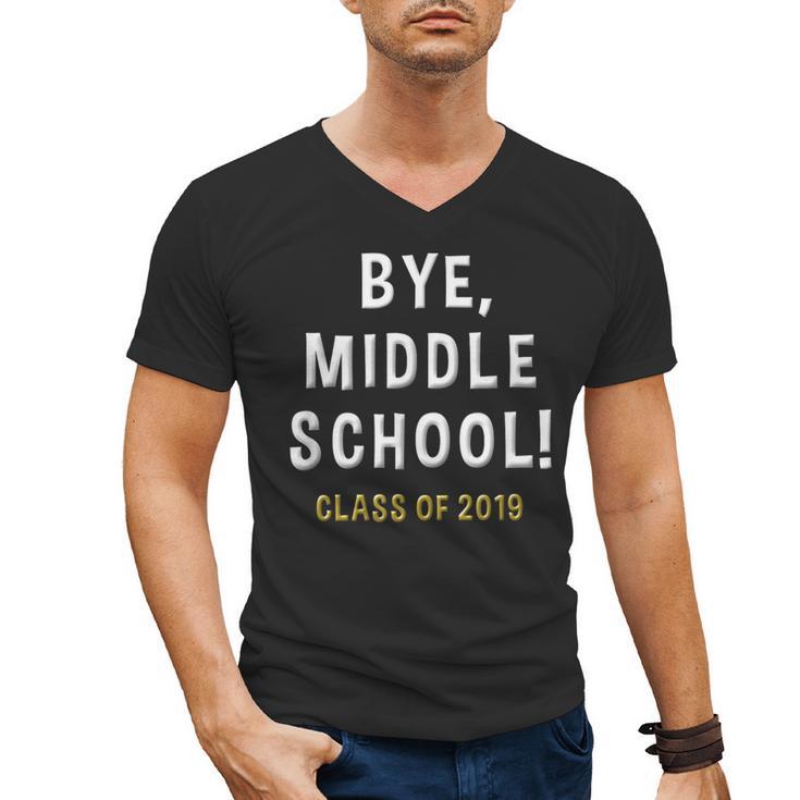 2019 Middle School Graduation Junior High Student Shirt Men's V-Neck T-Shirt