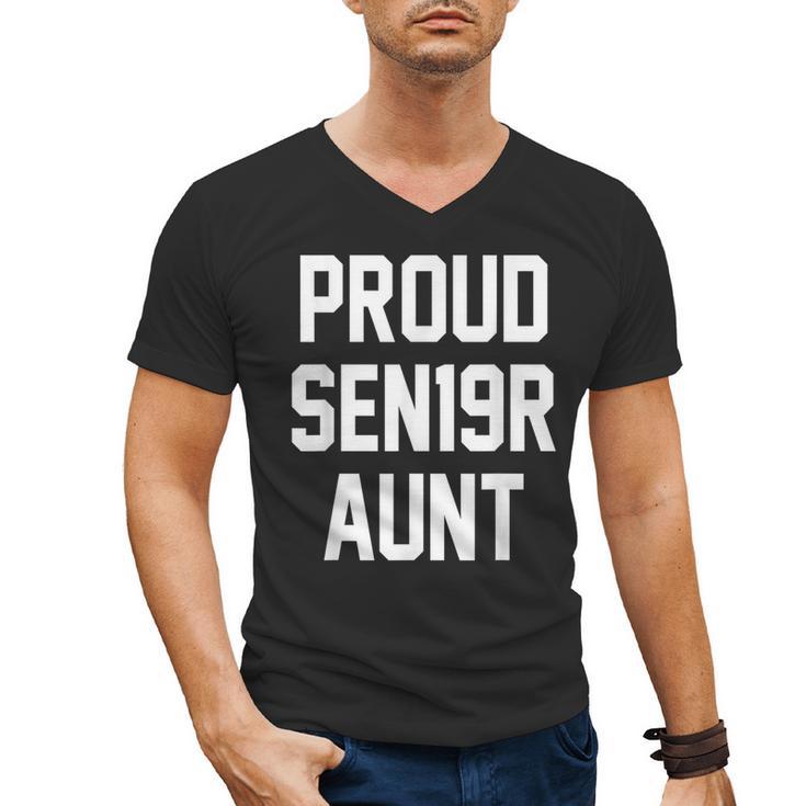 2019 Senior Aunt SEN19R Class Graduation Party T Shirt Men's V-Neck T-Shirt