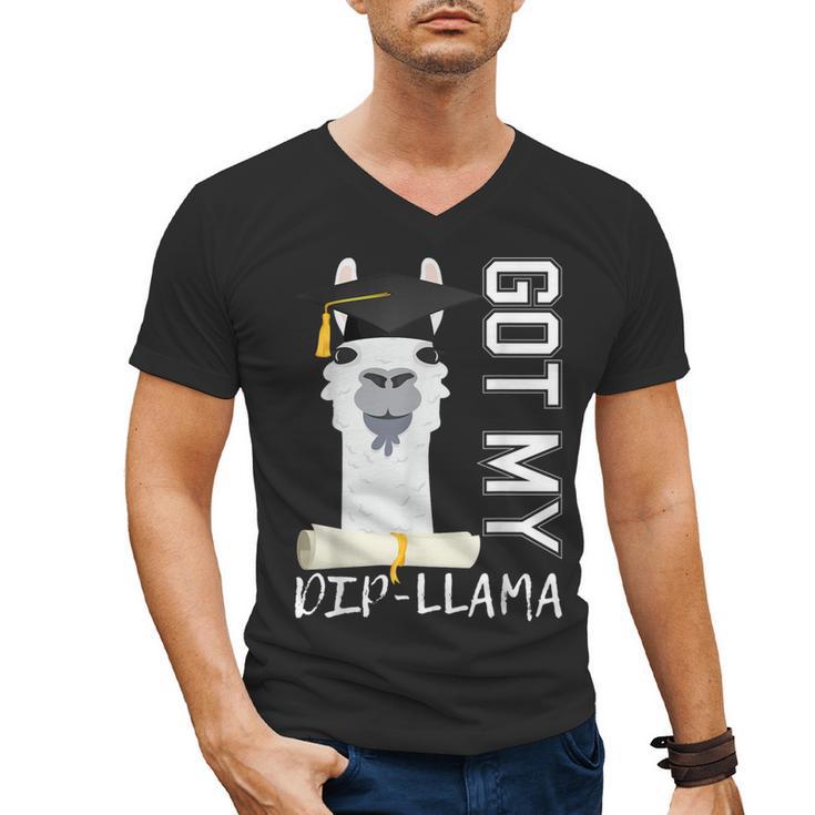2022 Graduate Graduation For Him Her Got My Dip-Llama Men's V-Neck T-Shirt