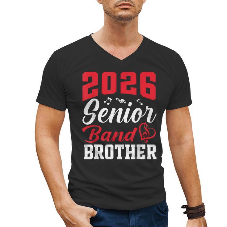 2026 Senior Band Brother Class Of 2026 Parent Graduation Men's V-Neck T-Shirt