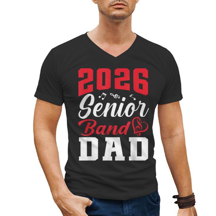 2026 Senior Band Dad Class Of 2026 Band Parent Graduation Men's V-Neck T-Shirt