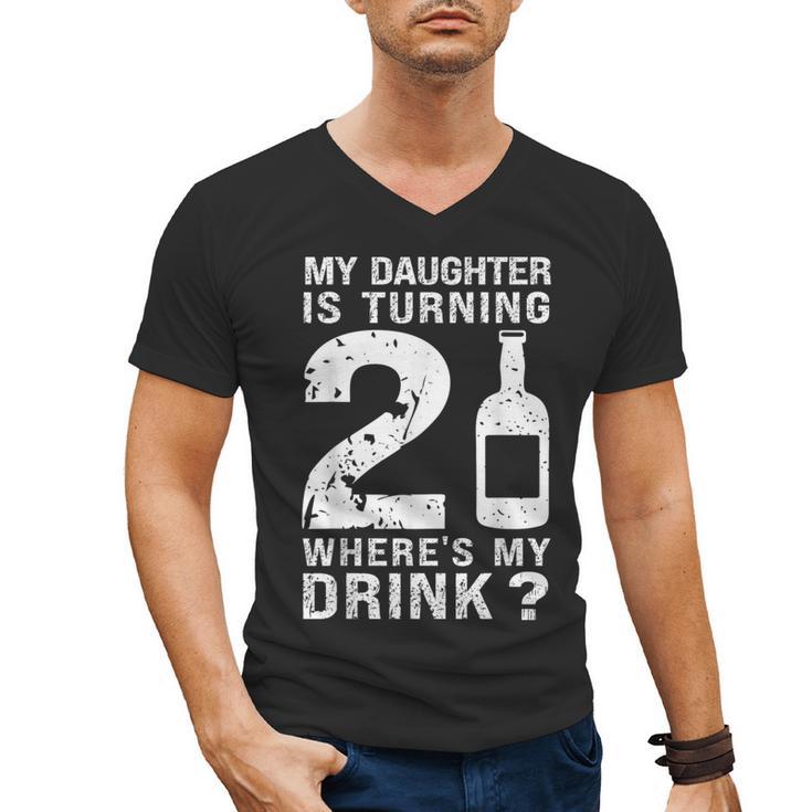 21st Birthday Dad Mom 21 Year Old My Daughter Squad Men's V-Neck T-Shirt