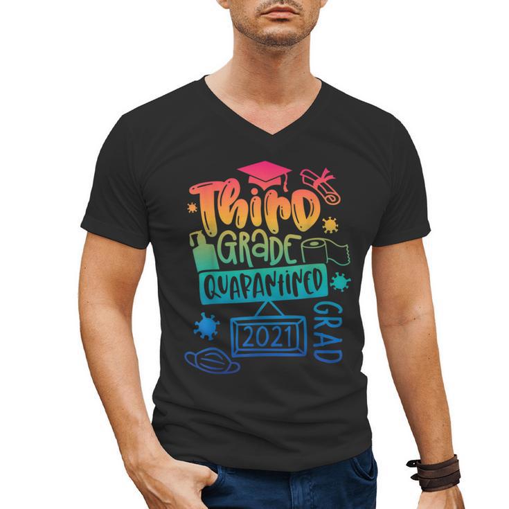 3rd Grade 2021 Graduate Quarantine Third Grade Graduation Men's V-Neck T-Shirt