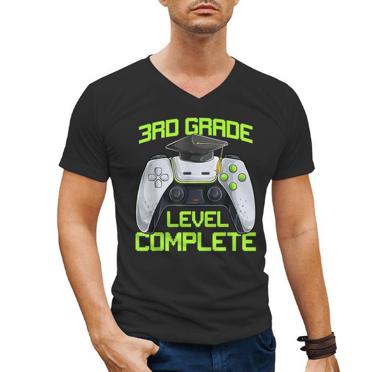 3rd Grade Level Complete Gamer Class Of 2026 Graduation Men's V-Neck T-Shirt