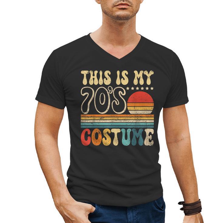 This Is My 70s Costume Vintage Nostalgia Mixtape 1970s Party Men's V-Neck T-Shirt