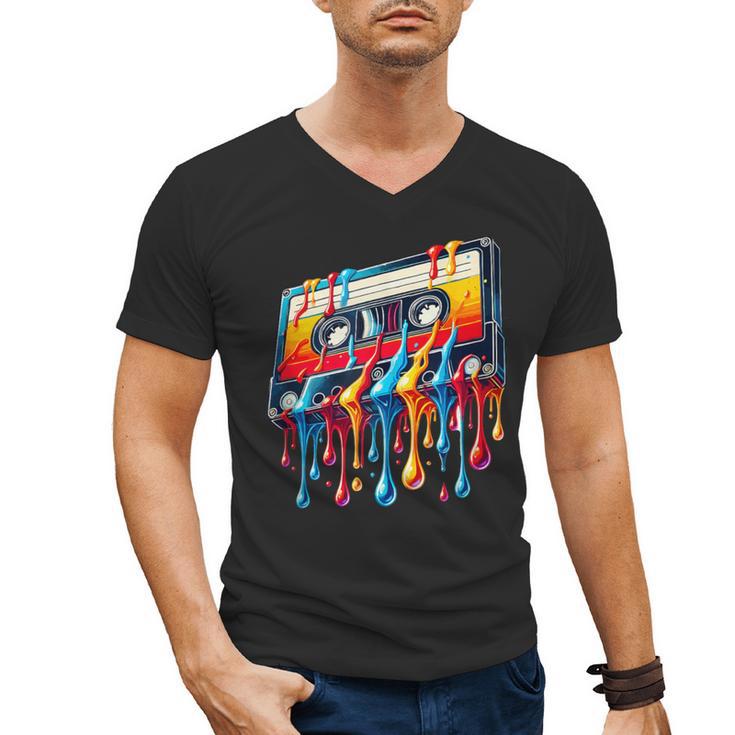 80s 90s Retro Party Costume Nostalgia Cassette Men's V-Neck T-Shirt